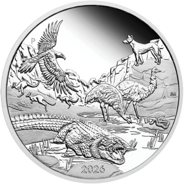 Australien Wonders of Australia 1. Ausgabe The Outback 2026 1 oz Silber Polierte Platte