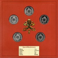 Malteserorden Set 5 x 1 Lira 2005 - Papst Johannes Paul II. - KuNi
