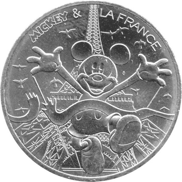 Frankreich 10 Euro 2018 - Micky und Frankreich "Eifelturm" - Silber