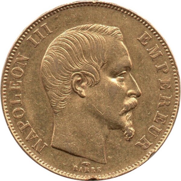 Frankreich 50 Francs 1857 "A" - Napoleon III. - Gold