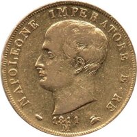 Italien 40 Lire 1811 "M" - Napoleon I. - Gold