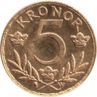 Schweden 5 Kronen 1920 - König Gustaf V. - Gold