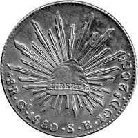 Mexiko 8 Reales 1824-1897 - Umlaufmünze - Silber -s-ss