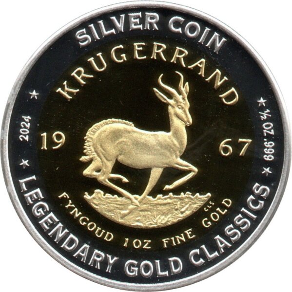 Benin 500 Francs 2024 - Legendäre Goldmünzen "Krugerrand" - Silber PP