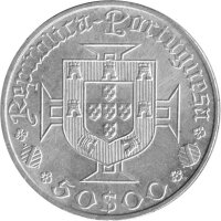 Portugal 50 Escudos 1969 - 500. Geburtstag von Vasco da Gama - Silber