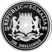 Somalia 250 Shillings 1999 - Titanic - Silber PP