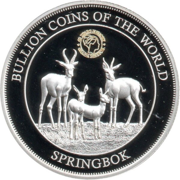 Tschad 1.000 Francs o.J. - Bullion Coins of the World "Springbok" - 1 oz Silber PP