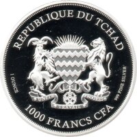 Tschad 1.000 Francs o.J. - Bullion Coins of the World "Springbok" - 1 oz Silber PP