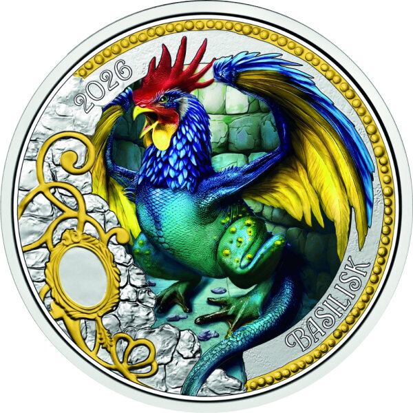 Österreich Fabelwesen 3 Euro 2026 Der Basilisk