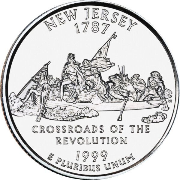 USA 1/4 Dollar 1999 New Jersey - Kupfer-Nickel
