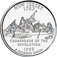 USA 1/4 Dollar 1999 New Jersey - Kupfer-Nickel