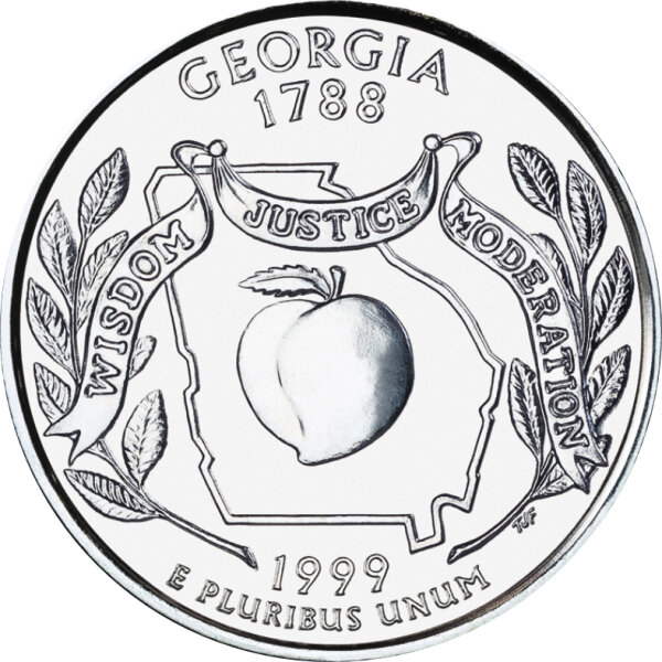 USA 1/4 Dollar 1999 Georgia - Kupfer-Nickel