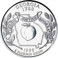 USA 1/4 Dollar 1999 Georgia - Kupfer-Nickel