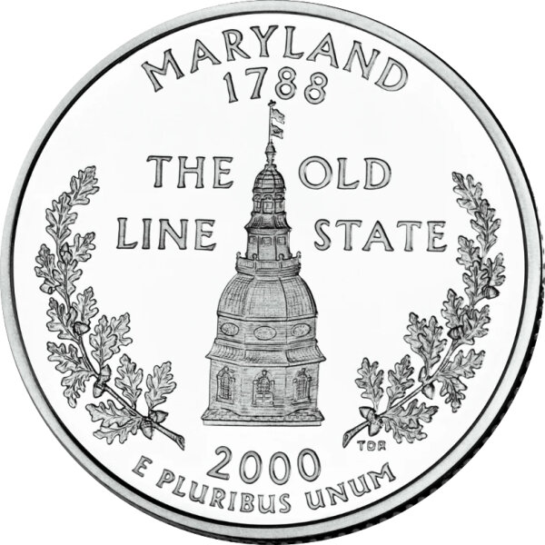 USA 1/4 Dollar 2000 Maryland - Kupfer-Nickel