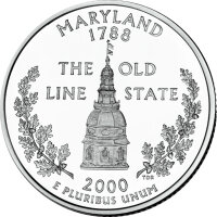 USA 1/4 Dollar 2000 Maryland - Kupfer-Nickel