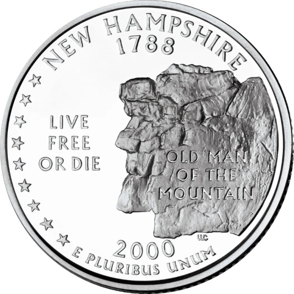 USA 1/4 Dollar 2000 New Hampshire - Kupfer-Nickel
