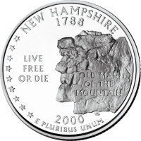 USA 1/4 Dollar 2000 New Hampshire - Kupfer-Nickel