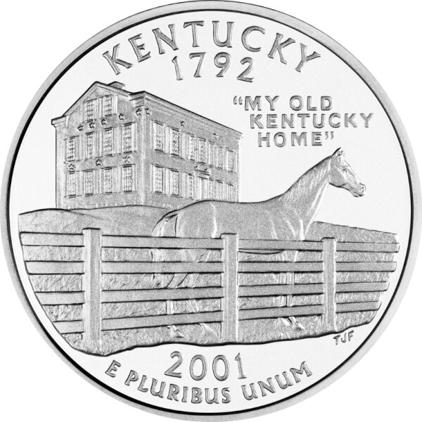 USA 1/4 Dollar 2001 Kentucky - Kupfer-Nickel