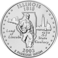 USA 1/4 Dollar 2003 Illinois - Kupfer-Nickel