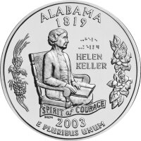 USA 1/4 Dollar 2003 Alabama - Kupfer-Nickel