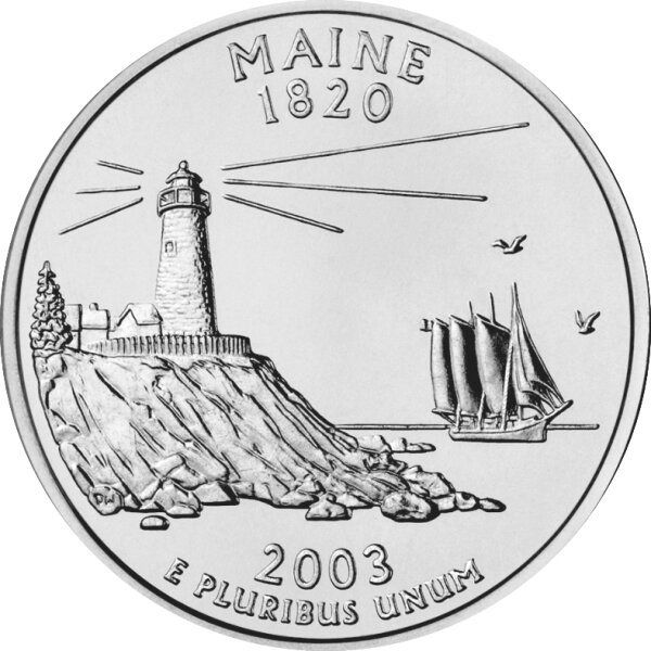 USA 1/4 Dollar 2003 Maine - Kupfer-Nickel