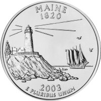 USA 1/4 Dollar 2003 Maine - Kupfer-Nickel