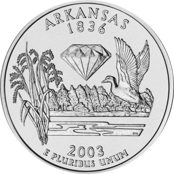 USA 1/4 Dollar 2003 Arkansas - Kupfer-Nickel