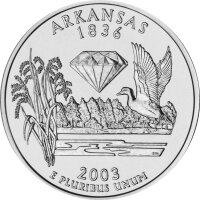 USA 1/4 Dollar 2003 Arkansas - Kupfer-Nickel