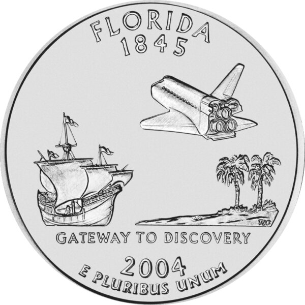 USA 1/4 Dollar 2004 Florida - Kupfer-Nickel