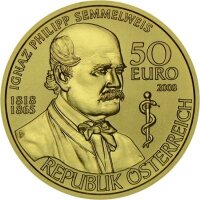 Österreich 50 Euro 2008 Ignaz Philipp Semmelweis Gold