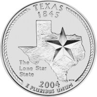 USA 1/4 Dollar 2004 Texas - Kupfer-Nickel