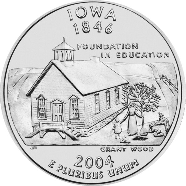USA 1/4 Dollar 2004 Iowa - Kupfer-Nickel