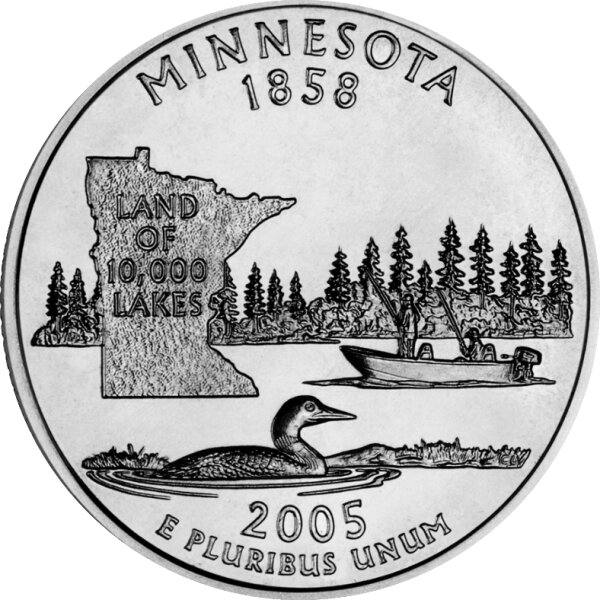 USA 1/4 Dollar 2005 Minnesota - Kupfer-Nickel