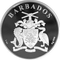 Barbados 5 Dollars 2020 Flamingo - 1 oz Silber PP F15