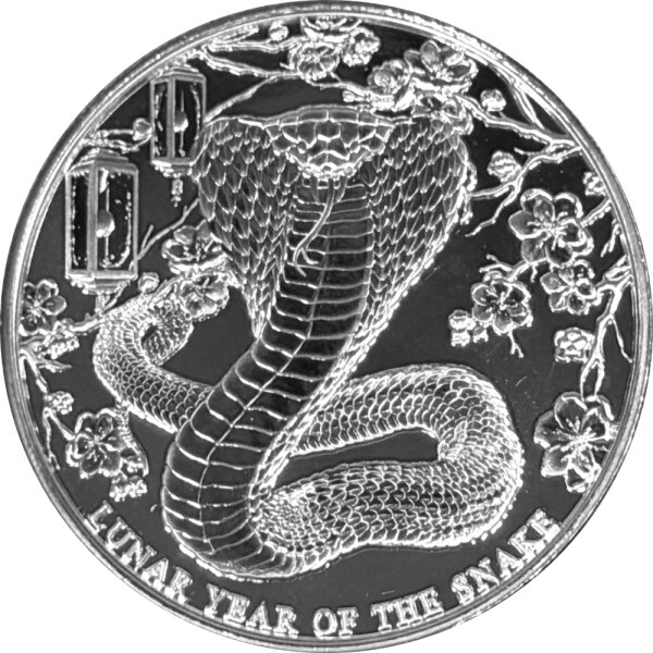 Pitcairn Islands Lunar 2025 Jahr der Schlange 1 oz Silber