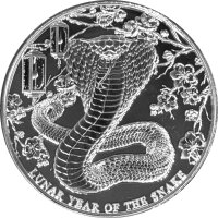 Pitcairn Islands Lunar 2025 Jahr der Schlange 1 oz Silber
