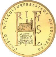 Deutschland 100 € 2003 - G - Quedlinburg 1/2 oz Gold incl. Etui & CoA