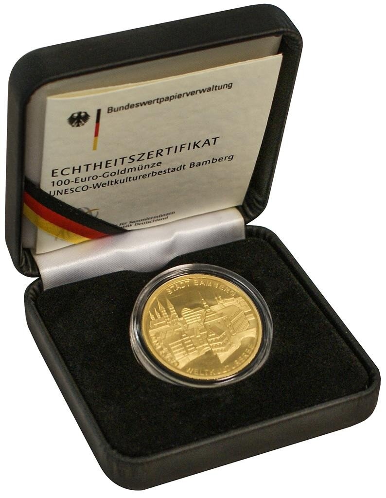 Deutschland 100 € 2004 - F - Bamberg 1/2 oz Gold...
