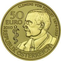 Österreich 50 Euro 2010 Clemens von Pirquet Gold