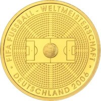 Deutschland 100 € 2005 - G - Fußball WM 1/2 oz Gold incl. Etui & CoA