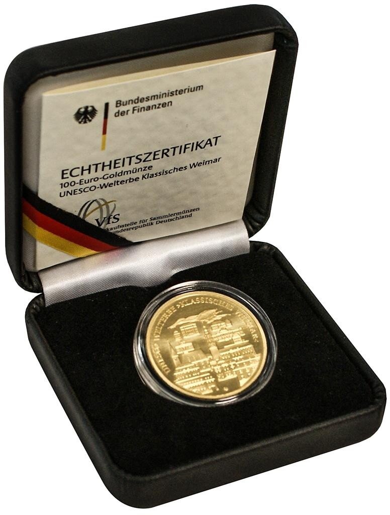 Deutschland 100 € 2006 - F - Weimar 1/2 oz Gold...