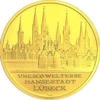Deutschland 100 € 2007 - G - Lübeck 1/2 oz Gold incl. Etui & CoA
