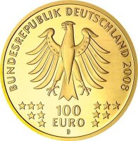 Deutschland 100 € 2008 - F - Goslar 1/2 oz Gold incl. Etui & CoA