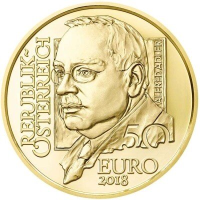 Österreich 50 Euro 2018 Alfred Adler Gold