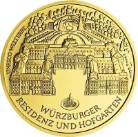 Deutschland 100 € 2010 - F - Würzburg 1/2 oz Gold incl. Etui & CoA