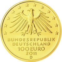 Deutschland 100 € 2011 - D - Wartburg 1/2 oz Gold incl. Etui & CoA