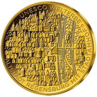 Deutschland 100 € 2016 - D - Regensburg 1/2 oz Gold incl. Etui & CoA