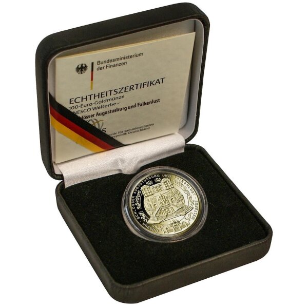 Deutschland 100 € 2018 - D - Sch. Augustusburg 1/2 oz Gold incl. Etui & CoA