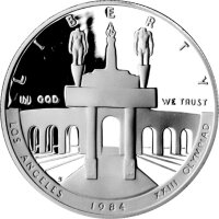USA 1 Dollar 1984 -S- Coliseum Gateway - Silber PP