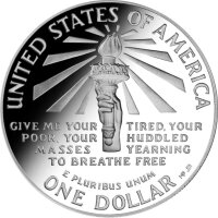 USA 1 Dollar 1986 -S- 100 Jahre Freiheitsstatue - Silber PP